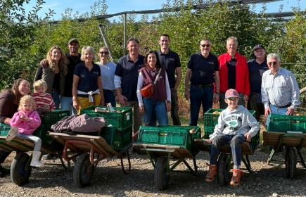 422 kg de pommes récoltées par nos membres au profit du Cent Buttek à Luxembourg-Beggen